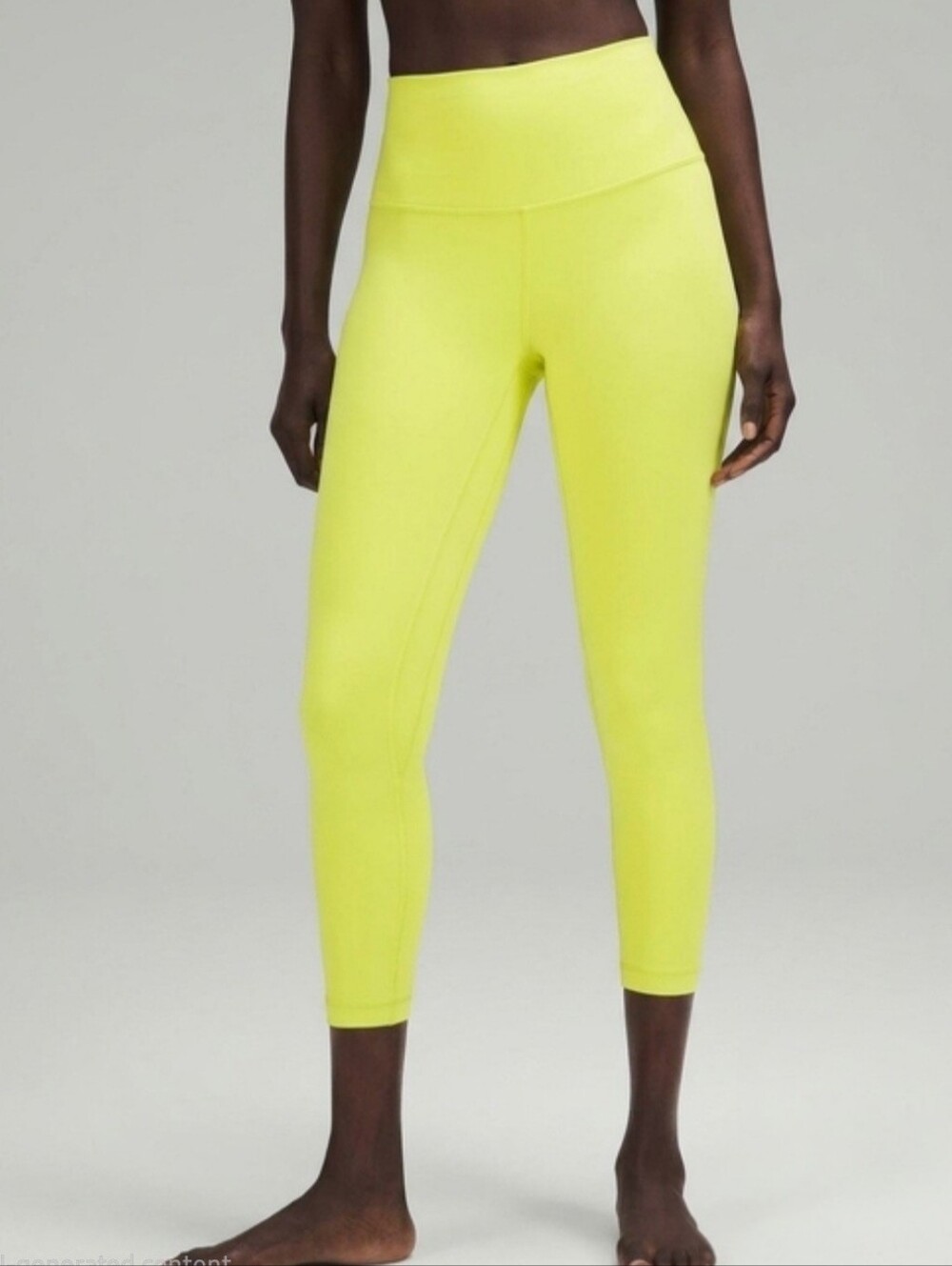 Lululemon Align High-Rise Crop 23" Glow Yellow Size 4 LW6BGLS - Picture 10 of 10